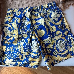New Men’s Versace Barocco-Print Swim Shorts